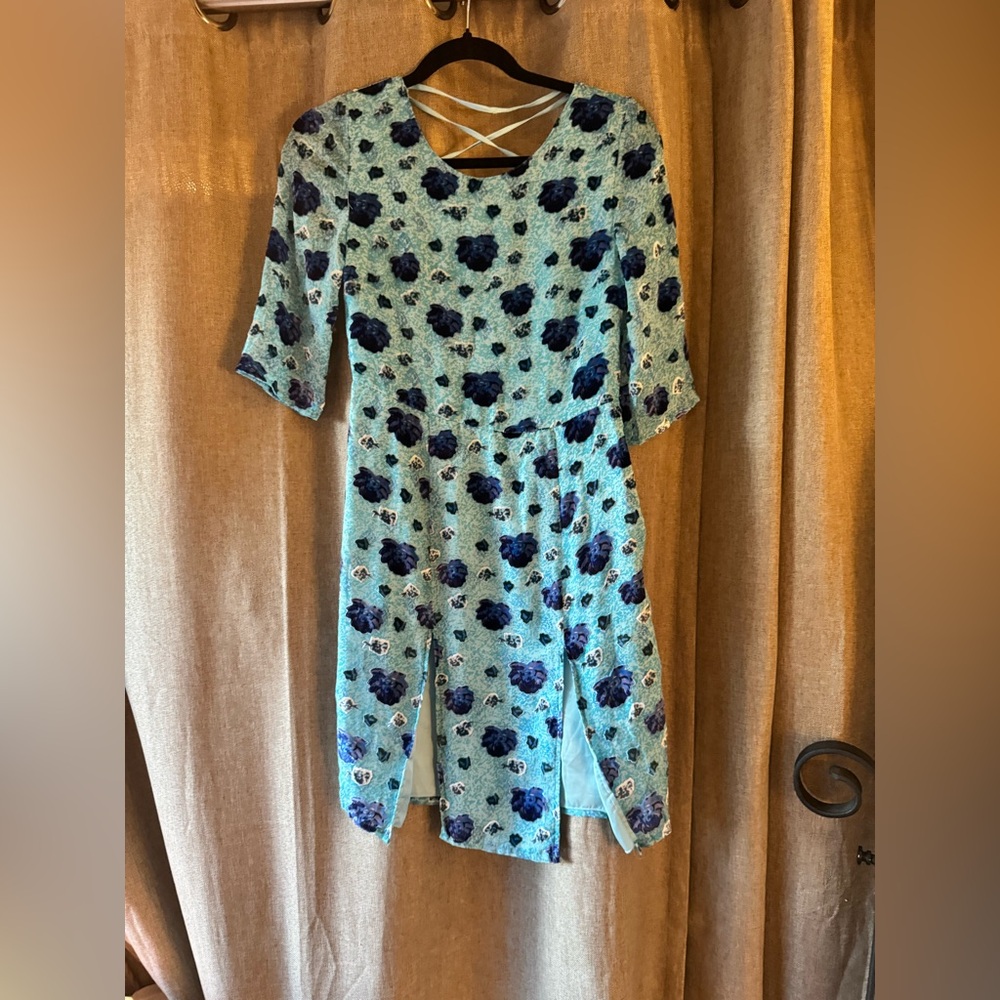 For Love And Lemons Blue Floral Dress